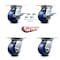 Service Caster 4 Inch Solid Poly Caster Set with Roller Bearing 4 Swivel Lock and 2 Brake SCC SCC-35S420-SPUR-SLB-BSL-2-BSL-2 - alternate 2